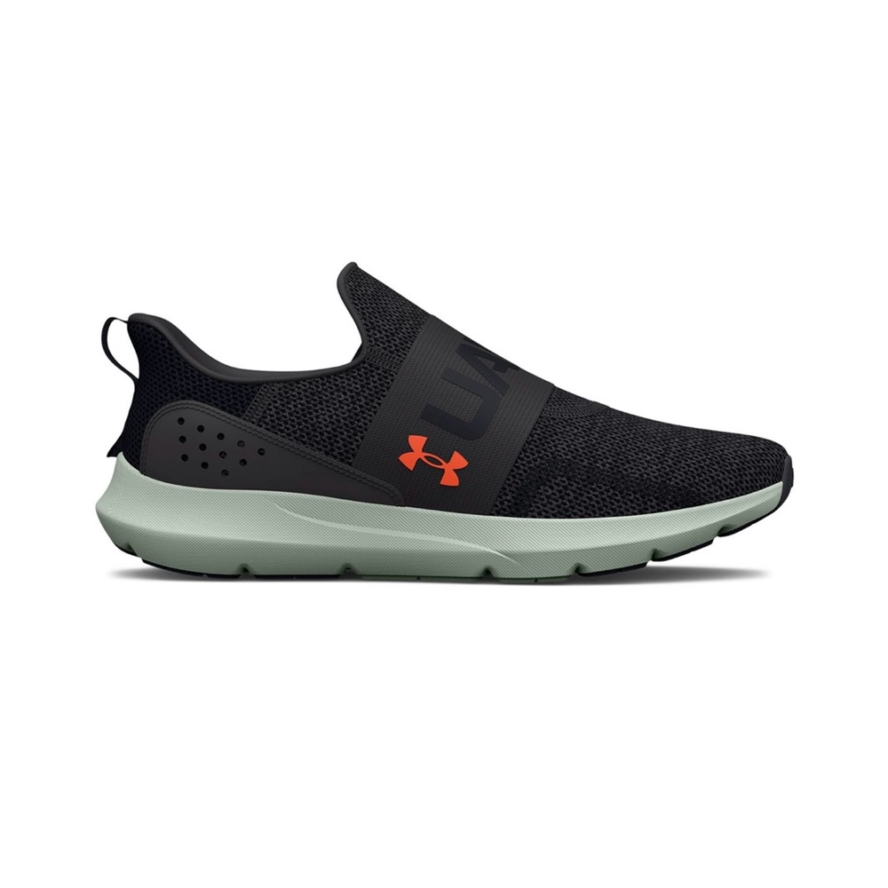 Under Armour Black and Orange Athletic Slip-Ons